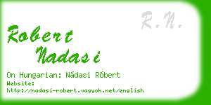 robert nadasi business card